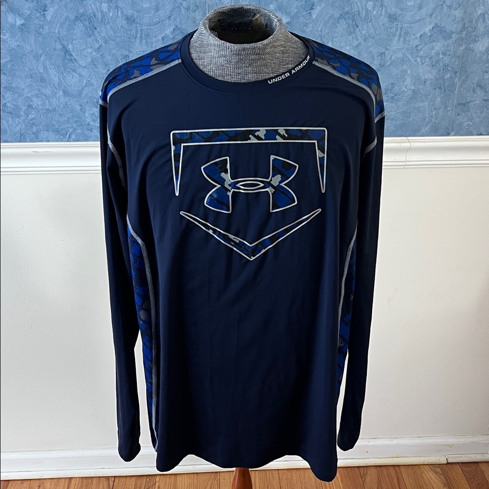 Under Armour Men's Blue Camo Long Sleeve Tee